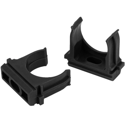 Крепеж-клипса для трубы Эра, 16 мм, черная, пластик (упак.10 шт) купить в отделе магазина Экономстрой