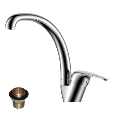 Смеситель для кухни, излив высокий, картридж 40 мм, латунная гайка ROSSINKA Y40-23U