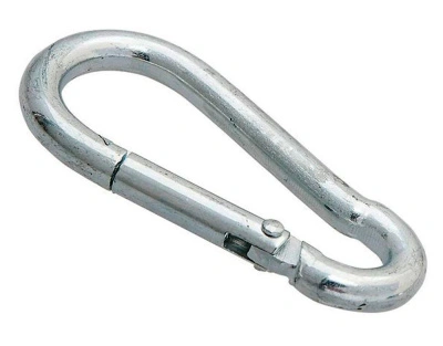 Карабин усиленный  DIN 5299C, белый цинк, 10 мм