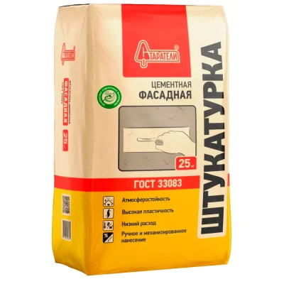 Штукатурка цементная фасадная Старатели, 25 кг купить в отделе магазина Экономстрой