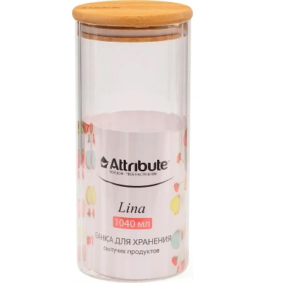 Банка для хранения сыпучих продуктов Attribute Lina, 1040 мл купить в отделе магазина Экономстрой