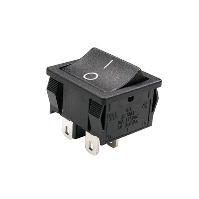 Выключатель клавишный MRS-201, 250V 6А (3с) ТДМ, черный SQ0703-0047