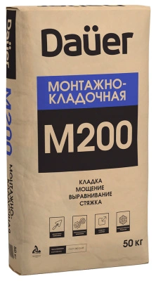 Сухая смесь М-200 монтажно-кладочная Dauer, 50 кг