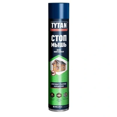 Пена монтажная Tytan Professional Стоп Мышь, всесезонная, 750 мл купить в отделе магазина Экономстрой