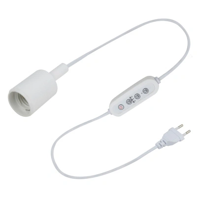 Светильник для растений Эра, FITO-Time Holder E2, с проводом, таймером для фитоламп, Е27, 1,5 м купить в отделе магазина Экономстрой