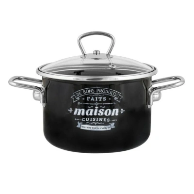 Кастрюля эмалированная цилиндрическая Maison TM Appetite 1SD185S с крышкой, 3 л купить в отделе магазина Экономстрой