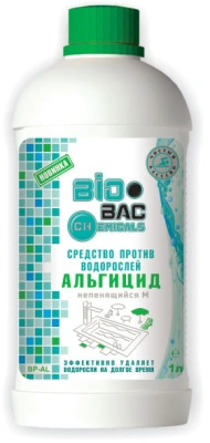 Средство для бассейна Альгицид непенящийся, 1 л BIOBAC BP-AL