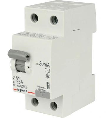 Устройство защитного отключения (УЗО) Legrand RX3, 2P, 25А, 30мA, тип AC, 402024