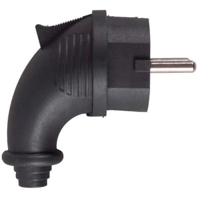 Вилка угловая Вихрь с заземлением, каучук, IP44, 16А, 250В, 73/12/1/4 купить в отделе магазина Экономстрой