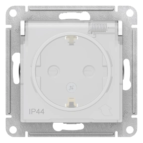Розетка AQUA влагозащищенная, с крышкой, белый IP44 Atlas ATN440146 купить в отделе магазина Экономстрой