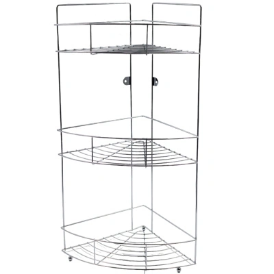 Полка угловая, хром, 3-ярусная купить в отделе магазина Экономстрой