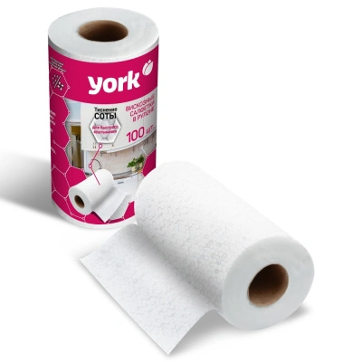 Салфетки Соты York, универсальные, в рулоне, 22,5х25 см, 100 шт купить в отделе магазина Экономстрой
