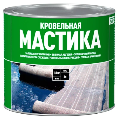 Мастика битумная кровельная Bitumast, 2 л/1,8 кг (металл)
