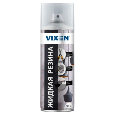 Жидкая резина Vixen VX90101 (аэрозоль), прозрачная глянцевая, 520 мл