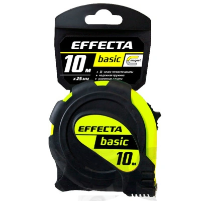 Рулетка 10 м х 25 мм, с магнитом EFFECTA Basic 571025