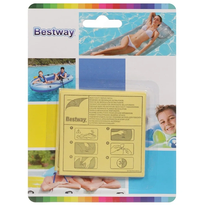 Ремкомплект для бассейнов 10 самоклеящихся заплат, Bestway, 62068BW 247788 купить в отделе Бассейны магазина Экономстрой