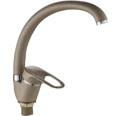 Смеситель для кухни Gota Rocio Granada одноручный высокий с поворотным изливом, песочный (арт. 282454-GOTA) купить в отделе магазина Экономстрой