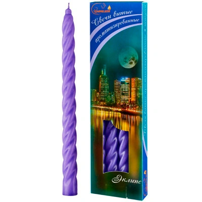 Свеча витая крупный виток Эклипс, 4 шт купить в отделе магазина Экономстрой