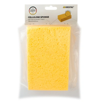 Целлюлозная губка 3D Krestiki, 190х120х50 мм купить в отделе магазина Экономстрой
