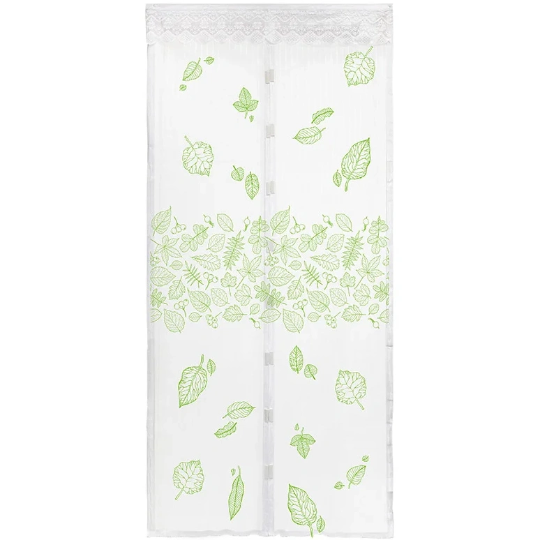 картинка Сетка антимоскитная, на магнитах, рисунок листья, 100х210 см от магазина Экономстрой