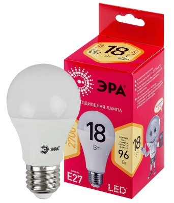 Лампа светодиодная Эра Red Line LED A65-18W-827-E27 R Е27 / E27, груша, 18 Вт, 1440lm 2700К, Б0051850 купить в отделе магазина Экономстрой