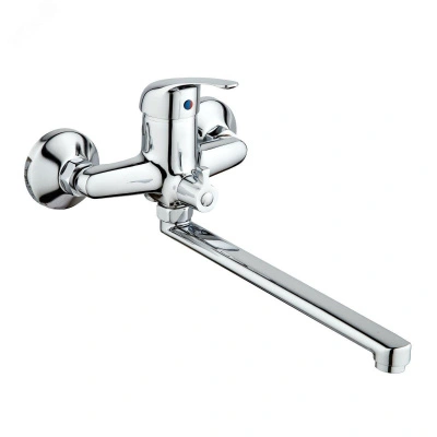 Смеситель для ванны Антей Альфа с переключателем душа и длинным изливом, хром, однорычажный (арт. 227021-ANT) купить в отделе магазина Экономстрой