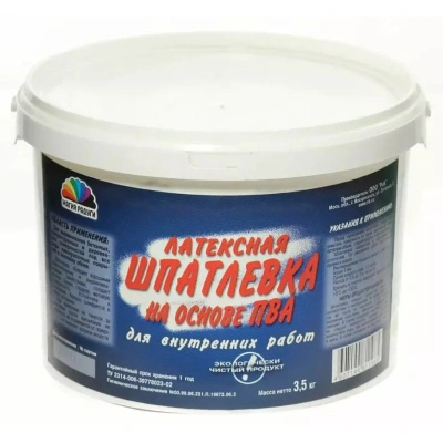 Шпатлевка латексная на основе ПВА для внутренних работ Магия радуги, 3,5 кг купить в отделе магазина Экономстрой