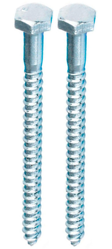 Болт сантехнический с шестигранной головкой Стройбат DIN 571, оцинкованный, 10х80 мм (2 шт) купить в отделе Шурупы  магазина Экономстрой