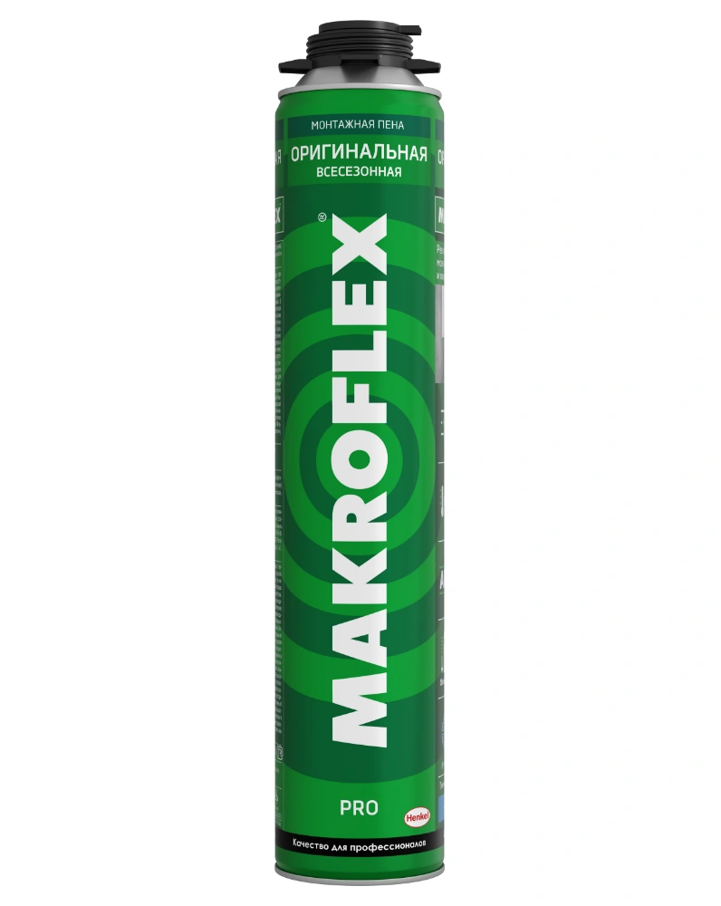 картинка Пена монтажная Henkel MAKROFLEX 750 мл профи всесезонная от магазина Экономстрой