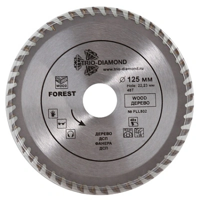 Пильный диск по дереву для УШМ (125х22,23 мм; 48 зуб) Trio-Diamond, FLL802 купить в отделе магазина Экономстрой