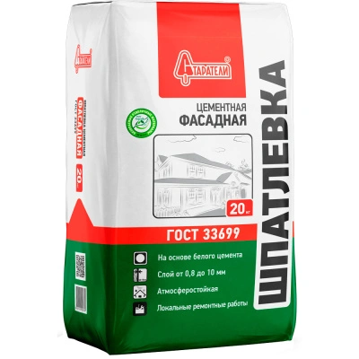 Шпатлевка цементная Старатели Фасадная, 20 кг купить в отделе магазина Экономстрой