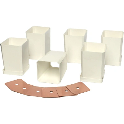 Горшки для рассады квадратные со съемным дном, белые, 8,3х8,3х9 см, 0,5 л (6 шт) купить в отделе магазина Экономстрой