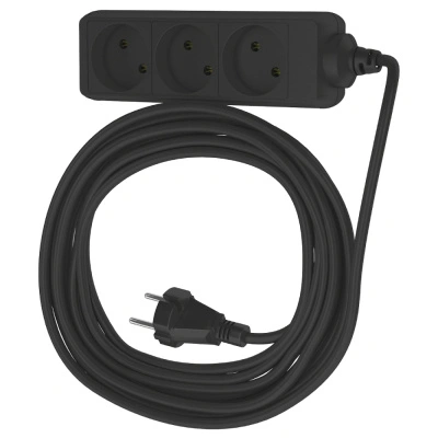 Удлинитель сетевой Фотон, 10А, черный, 3 розетки, 10 м купить в отделе магазина Экономстрой