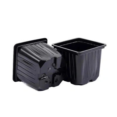 Горшок для рассады квадратный, 0,4 л, 9х9х8 см (черный) купить в отделе магазина Экономстрой