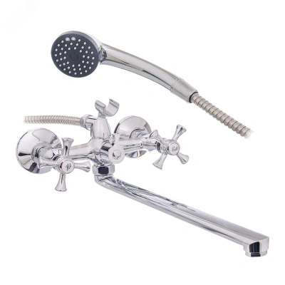 Смеситель для ванны Антей Луч с 2-мя рукоятками и изливом L-35 см, хром (арт. 237064-ANT) купить в отделе магазина Экономстрой