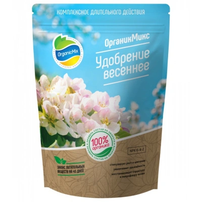 Удобрение органическое ОрганикМикс, весенее, 850 гр