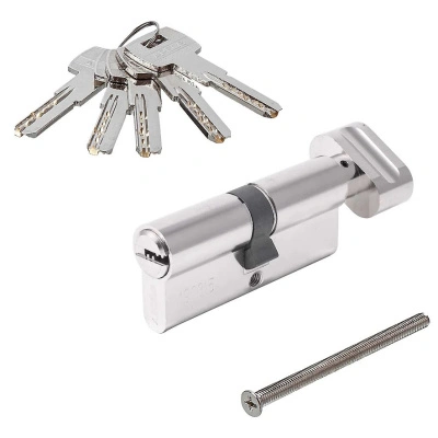 Цилиндровый механизм Apecs SM-70-C-NI, ключ/вертушка, никель