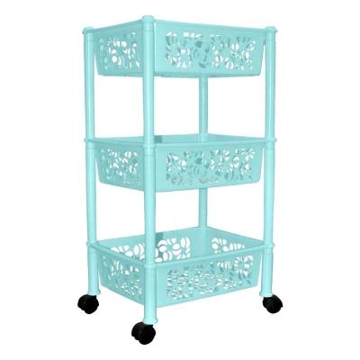 Этажерка Keeplex Light на колесиках трехсекционная прямоугольная 37х29х69см бежевый топаз			 купить в отделе магазина Экономстрой