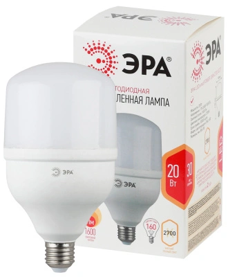 Лампа светодиодная Эра LED Power smd T80-20W-2700-E27 1600lm 2700К, Б0027000 купить в отделе магазина Экономстрой