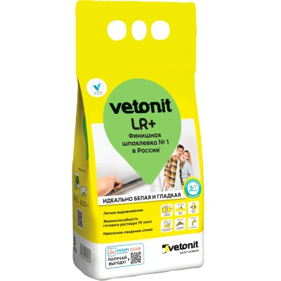 Шпатлевка полимерная финишная Weber Vetonit LR+, 5 кг