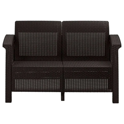 Диван пластиковый Rattan Luxe двухместный (коричневый) купить в отделе магазина Экономстрой