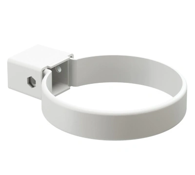 Хомут для крепления труб металлический 100 мм, белый RAL 9003 купить в отделе магазина Экономстрой