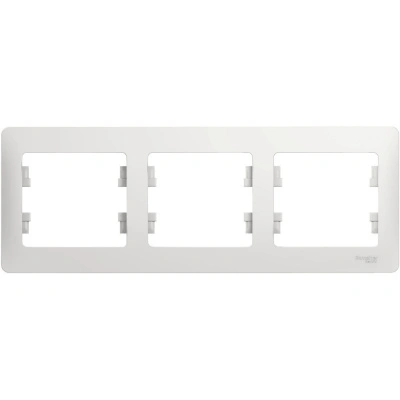 Рамка Schneider Electric, Glossa, 3 поста, белая купить в отделе магазина Экономстрой
