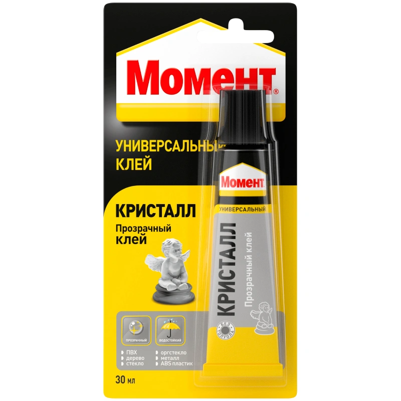 Клей контактный универсальный Момент Кристалл, 30 мл купить в отделе Универсальный магазина Экономстрой