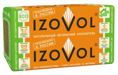 Утеплитель Izovol Ст-90, 1200х600х100 мм, 4 шт
