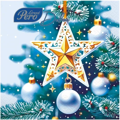 Салфетки GrandPero Deluxe 33х33 см, Кремлевская звезда, 3 слоя, 20 л купить в отделе магазина Экономстрой