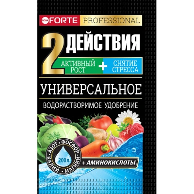 Универсальное водорастворительное удобрение с аминокислотами Bona Forte, 100 г купить в отделе магазина Экономстрой