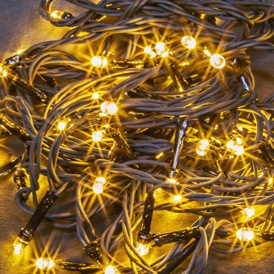 Гирлянда светодиодная Navigator, теплый белый, 61 823 NGF-S01-100WW-10-9.5m-230-C8-BL-IP44