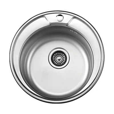 Мойка врезная Ledeme нержавеющая сталь, 490x490 мм, 0,8 мм, с сифоном, 3 1/2" купить в отделе магазина Экономстрой