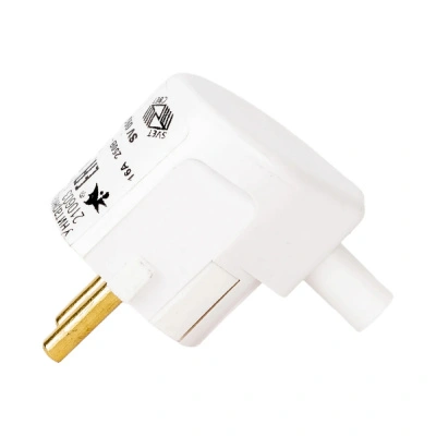 Вилка Белтиз, угловая, с заземлением, 16А, EV0300-0005 купить в отделе магазина Экономстрой